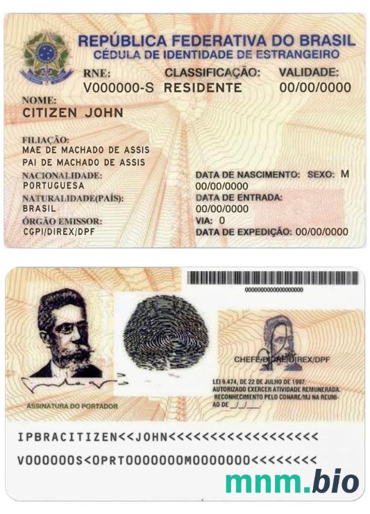 Zezwolenie na pobyt w Brazylii w pełni edytowalne, Wysoka rozdzielczość